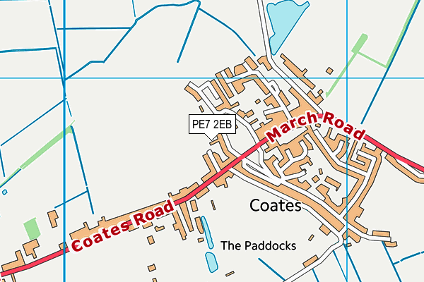 PE7 2EB map - OS VectorMap District (Ordnance Survey)