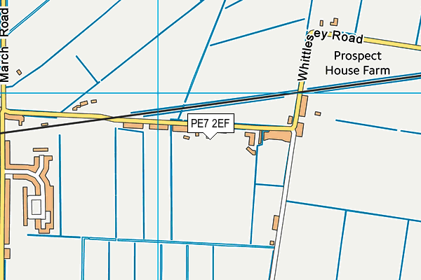 PE7 2EF map - OS VectorMap District (Ordnance Survey)