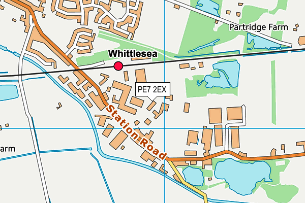 PE7 2EX map - OS VectorMap District (Ordnance Survey)