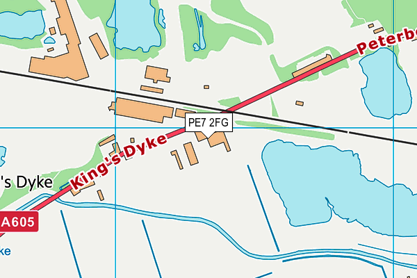 PE7 2FG map - OS VectorMap District (Ordnance Survey)