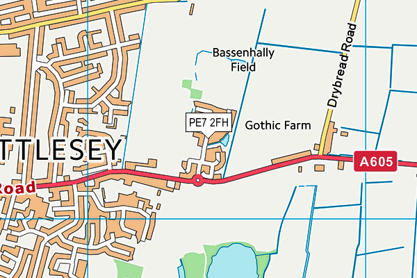 PE7 2FH map - OS VectorMap District (Ordnance Survey)