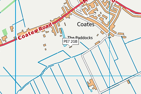 PE7 2GB map - OS VectorMap District (Ordnance Survey)