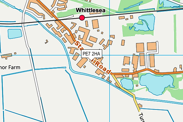 Whittlesey Indoor Bowls Club map (PE7 2HA) - OS VectorMap District (Ordnance Survey)