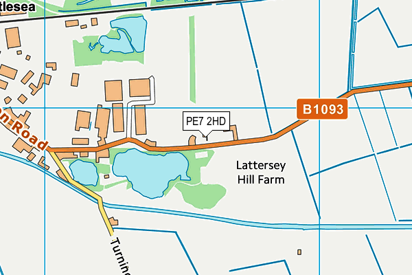 PE7 2HD map - OS VectorMap District (Ordnance Survey)