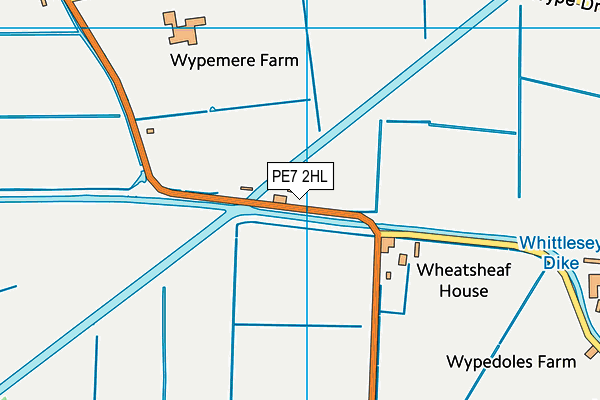 PE7 2HL map - OS VectorMap District (Ordnance Survey)