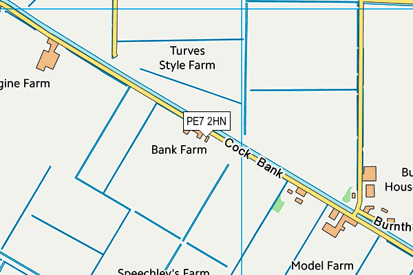 PE7 2HN map - OS VectorMap District (Ordnance Survey)