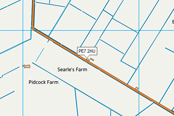 PE7 2HU map - OS VectorMap District (Ordnance Survey)