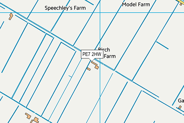 PE7 2HW map - OS VectorMap District (Ordnance Survey)