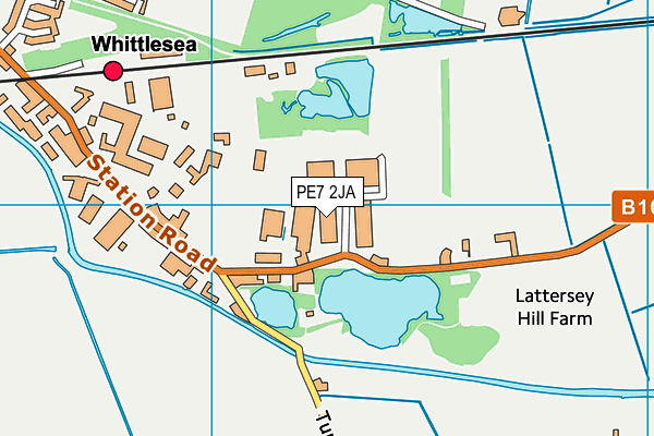 PE7 2JA map - OS VectorMap District (Ordnance Survey)