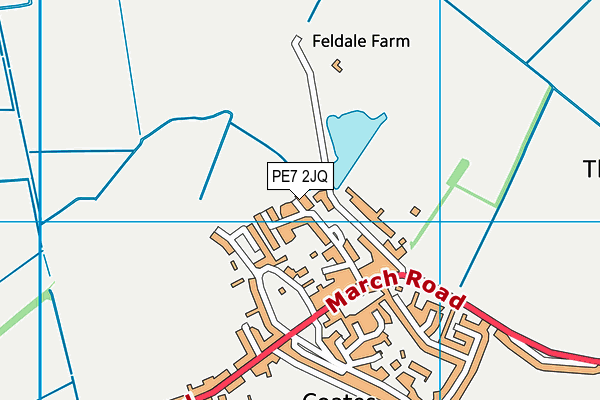 PE7 2JQ map - OS VectorMap District (Ordnance Survey)