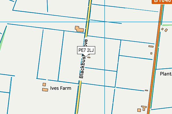 PE7 2LJ map - OS VectorMap District (Ordnance Survey)