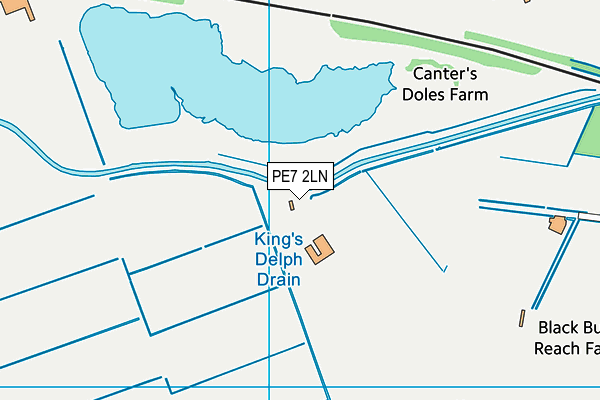 PE7 2LN map - OS VectorMap District (Ordnance Survey)