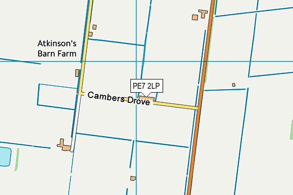 PE7 2LP map - OS VectorMap District (Ordnance Survey)