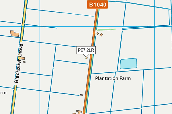 PE7 2LR map - OS VectorMap District (Ordnance Survey)