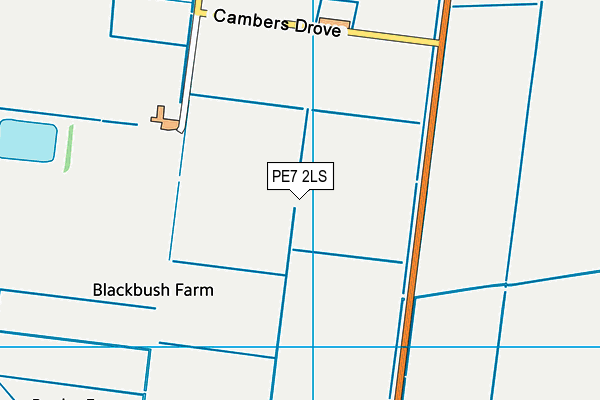PE7 2LS map - OS VectorMap District (Ordnance Survey)