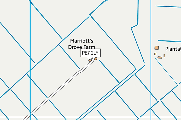 PE7 2LY map - OS VectorMap District (Ordnance Survey)