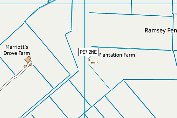 PE7 2NE map - OS VectorMap District (Ordnance Survey)