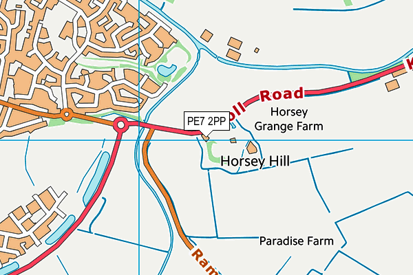 PE7 2PP map - OS VectorMap District (Ordnance Survey)