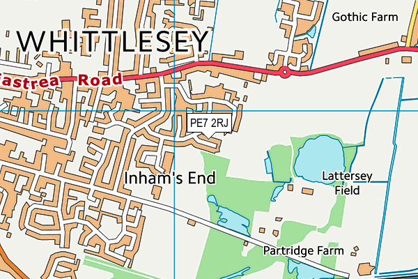 PE7 2RJ map - OS VectorMap District (Ordnance Survey)