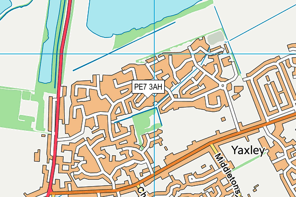 PE7 3AH map - OS VectorMap District (Ordnance Survey)
