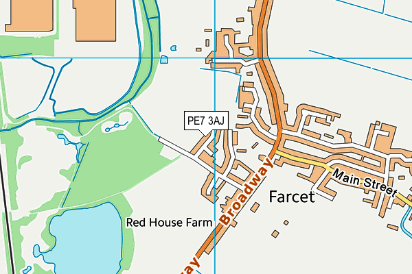 PE7 3AJ map - OS VectorMap District (Ordnance Survey)