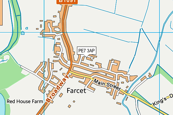 PE7 3AP map - OS VectorMap District (Ordnance Survey)