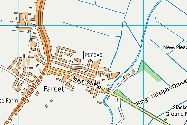 PE7 3AS map - OS VectorMap District (Ordnance Survey)