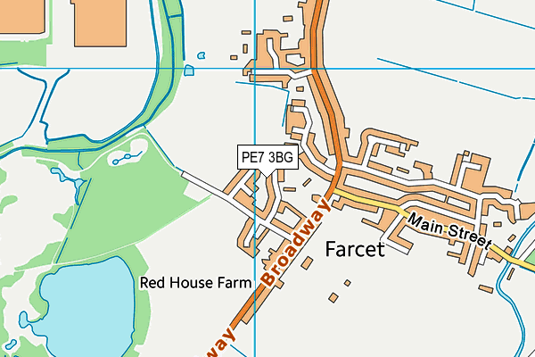 PE7 3BG map - OS VectorMap District (Ordnance Survey)