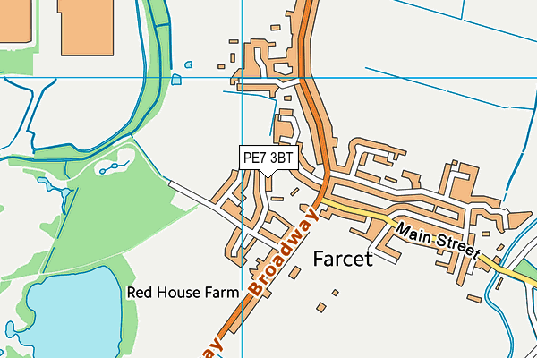 PE7 3BT map - OS VectorMap District (Ordnance Survey)