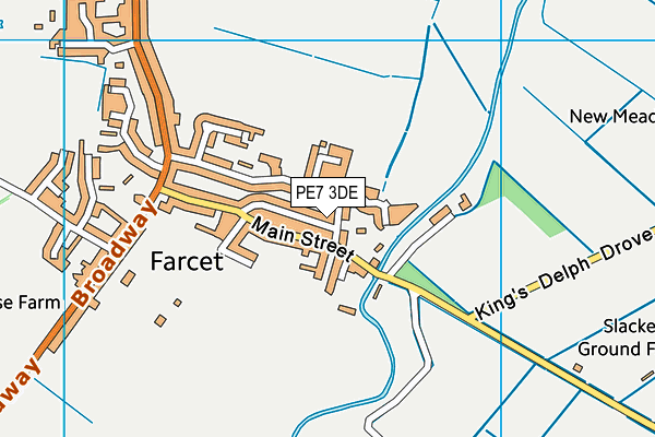 PE7 3DE map - OS VectorMap District (Ordnance Survey)