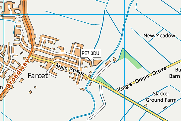 PE7 3DU map - OS VectorMap District (Ordnance Survey)