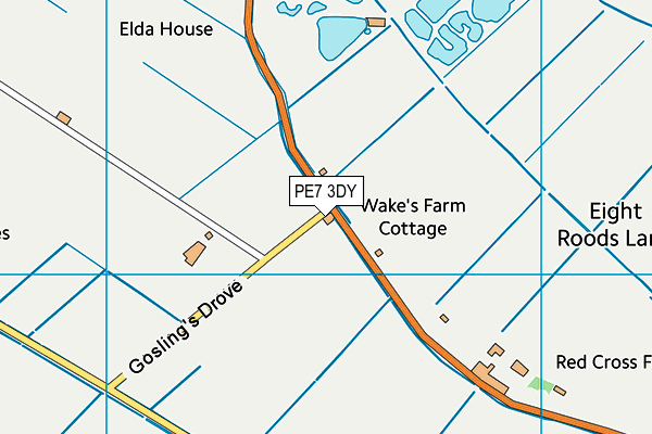 PE7 3DY map - OS VectorMap District (Ordnance Survey)