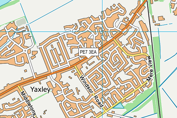 PE7 3EA map - OS VectorMap District (Ordnance Survey)