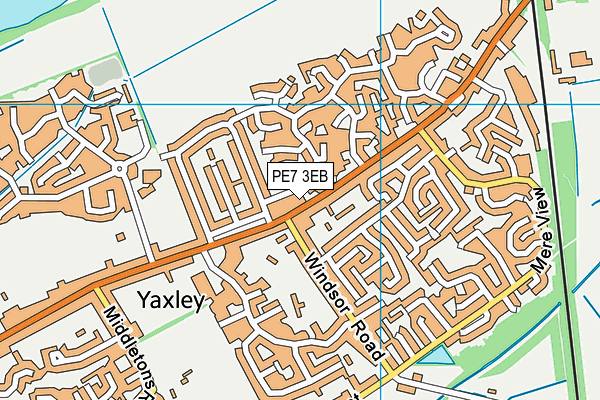 PE7 3EB map - OS VectorMap District (Ordnance Survey)