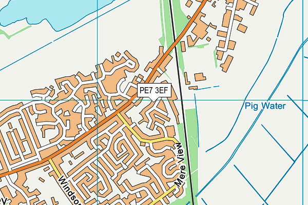 PE7 3EF map - OS VectorMap District (Ordnance Survey)