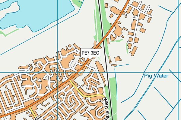 PE7 3EG map - OS VectorMap District (Ordnance Survey)
