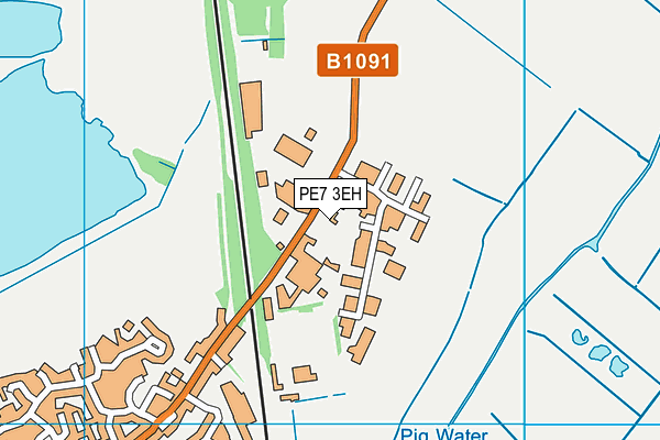 PE7 3EH map - OS VectorMap District (Ordnance Survey)