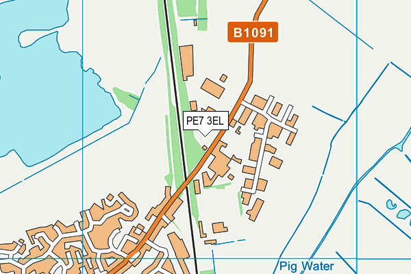 PE7 3EL map - OS VectorMap District (Ordnance Survey)