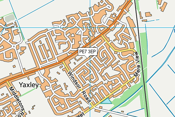 PE7 3EP map - OS VectorMap District (Ordnance Survey)