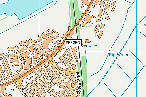 PE7 3EQ map - OS VectorMap District (Ordnance Survey)