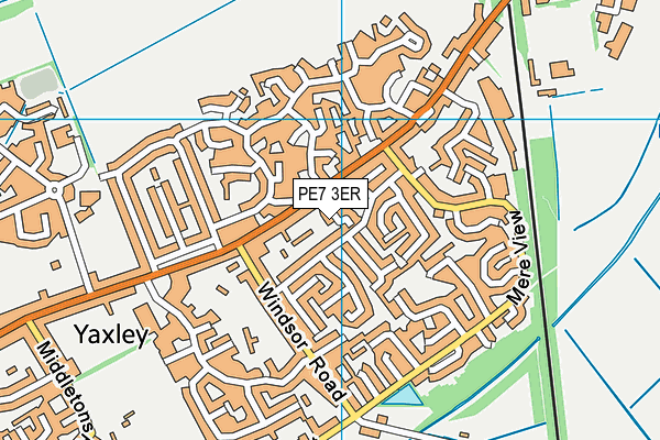 PE7 3ER map - OS VectorMap District (Ordnance Survey)