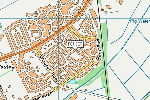 PE7 3ET map - OS VectorMap District (Ordnance Survey)