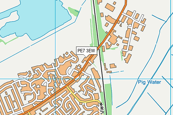 PE7 3EW map - OS VectorMap District (Ordnance Survey)