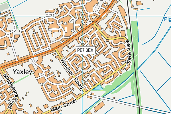 PE7 3EX map - OS VectorMap District (Ordnance Survey)