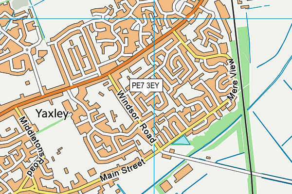 PE7 3EY map - OS VectorMap District (Ordnance Survey)