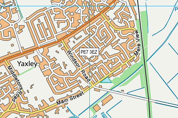 PE7 3EZ map - OS VectorMap District (Ordnance Survey)