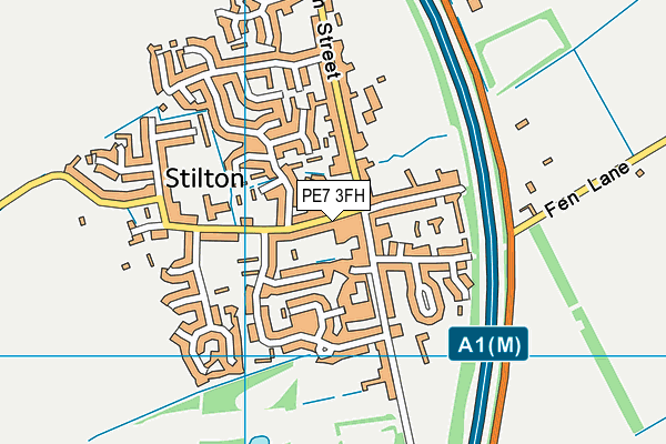 PE7 3FH map - OS VectorMap District (Ordnance Survey)