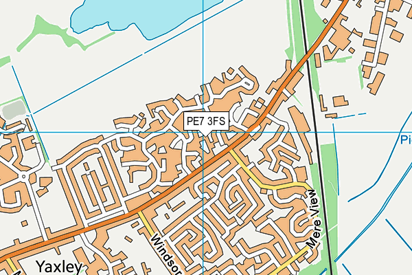 PE7 3FS map - OS VectorMap District (Ordnance Survey)