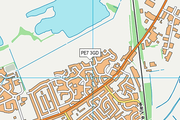 PE7 3GD map - OS VectorMap District (Ordnance Survey)