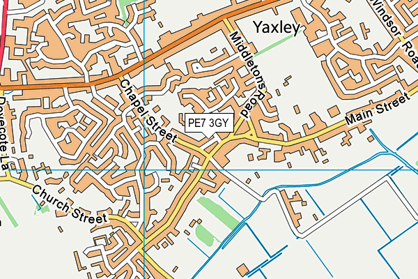 PE7 3GY map - OS VectorMap District (Ordnance Survey)